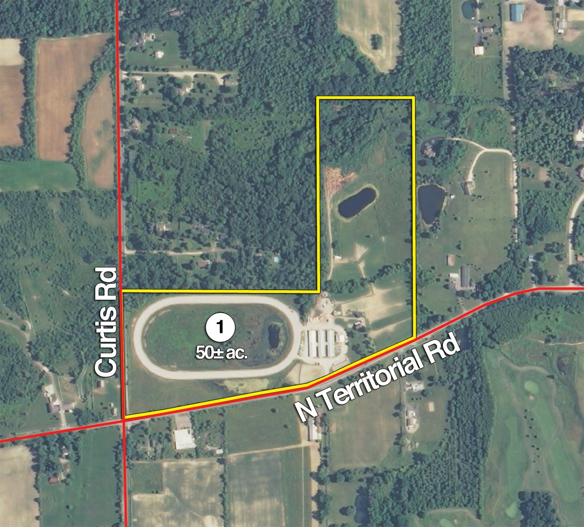Tract map - 703+/- Acres in 5 Tracts \ 615+/- Acres Timber and Hunting Land in Michigan's U.P.
